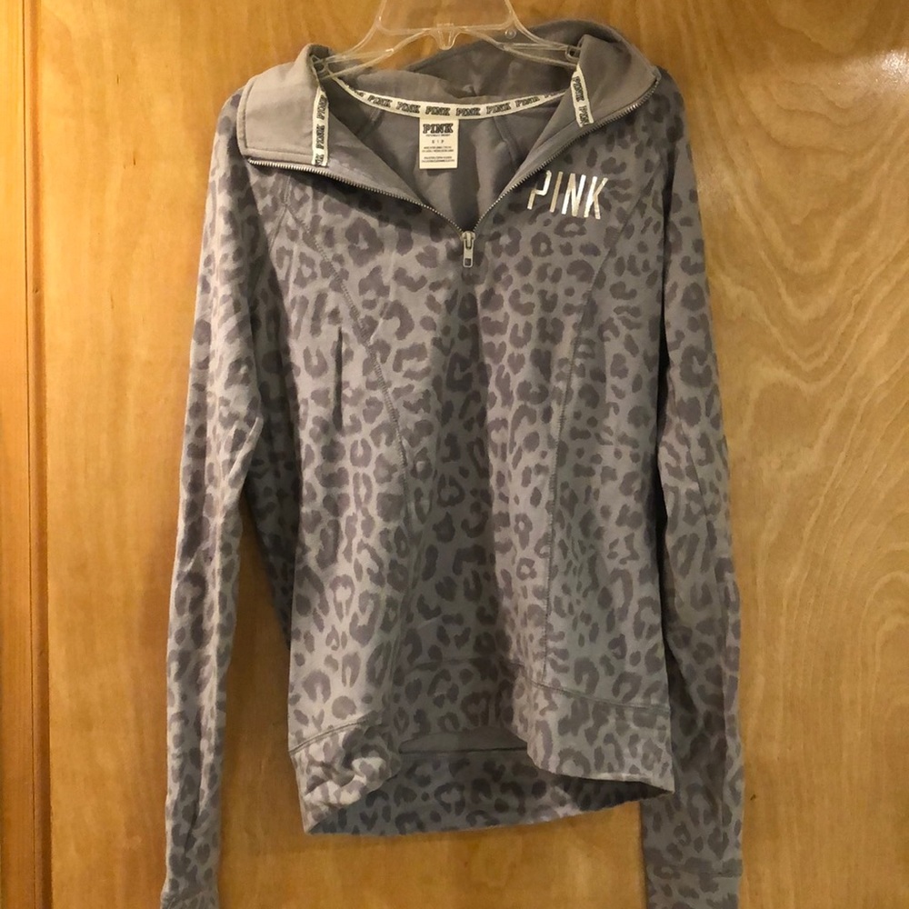 PINK cheetah print hoodie